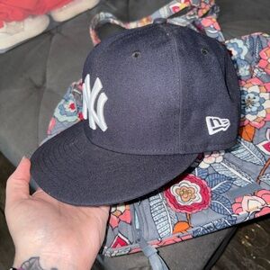 New Era Dark Blue Kids Cap with White Logo